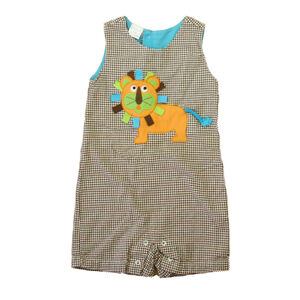 Cresions Boys Brown | White Lion Romper size: 24 Months